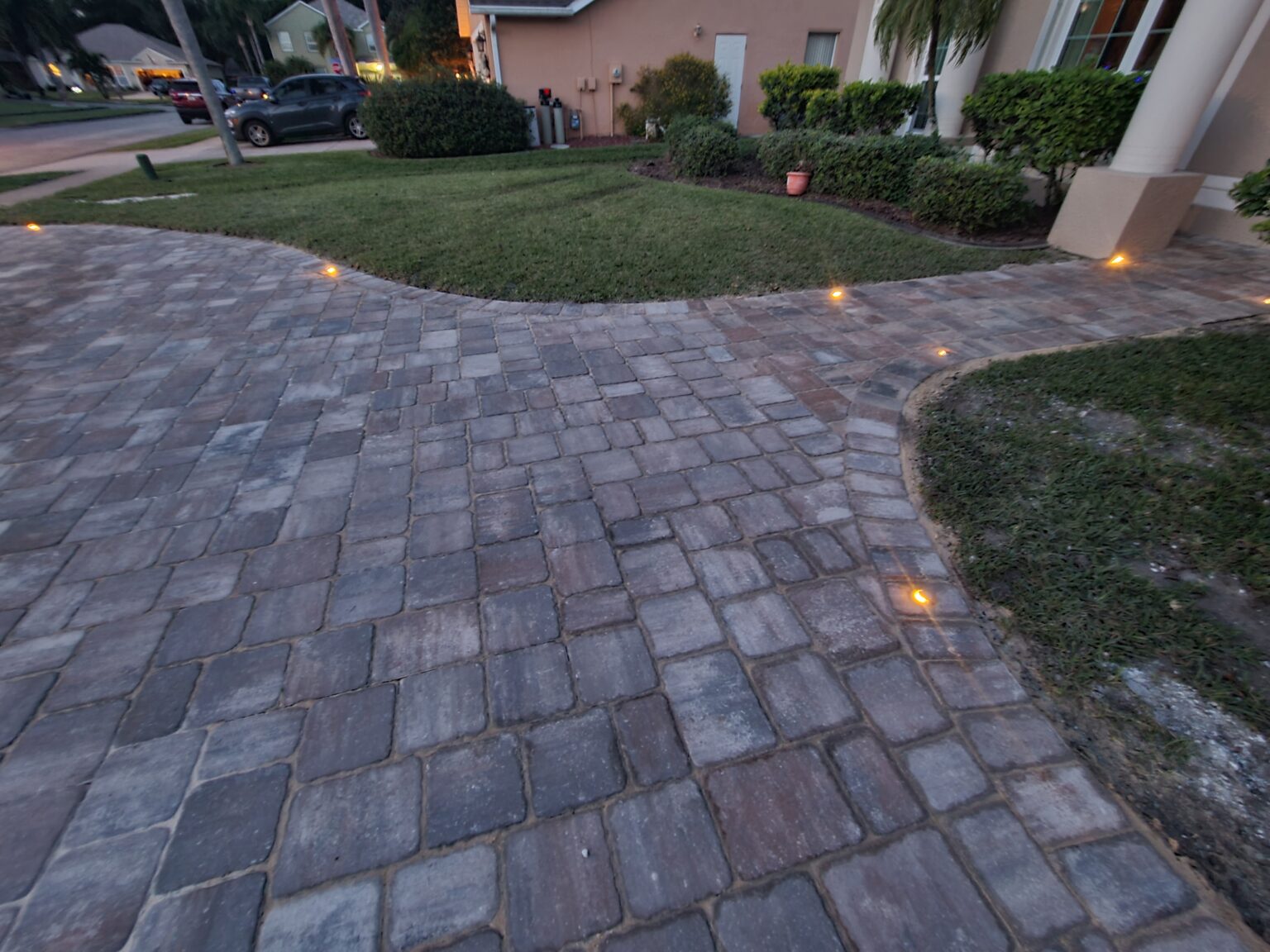 Paver Lighting project by Paver Pro in Brevard County, FL